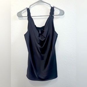 Silk Black Sleeveless Blouse